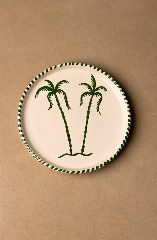 Bord met palmboom