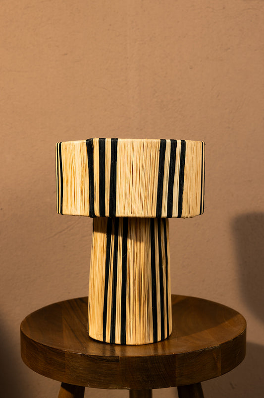 Nachtlamp / Kamerlamp – Gestreept Zwart